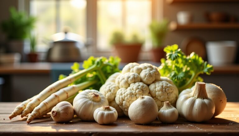 Légumes blancs : découvrez leurs bienfaits, variétés savoureuses et astuces de cuisson